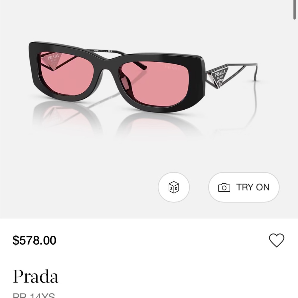 PRADA 14YS-1AB30L Sunglasses black/ pink